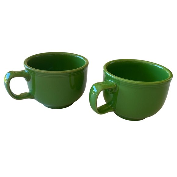 Fiestaware Shamrock Green Jumbo coffee cup 18oz discontinued color large mug - Picture 3 of 7
